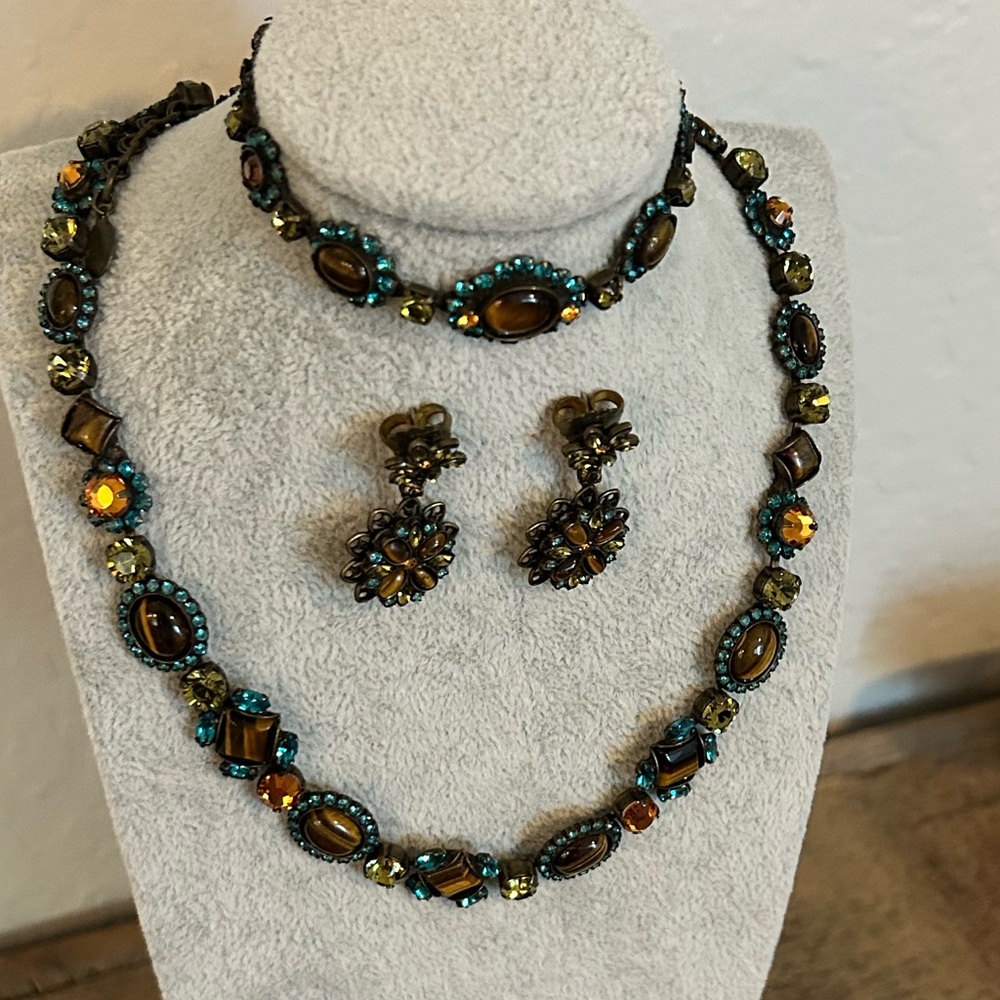 Vintage Sorelli 3 piece set (necklace, bracelet, earrings)